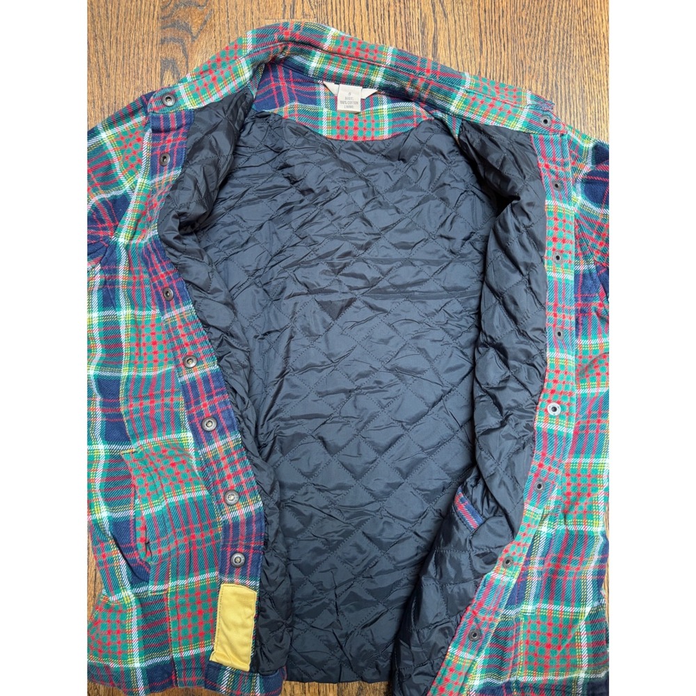 Duluth Trading Co Flannel Chore Jacket S Red Plaid Quilted Cabincore Rustic - Picture 7 of 8
